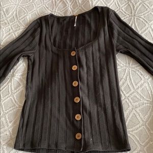 Free People 3/4 Sleeve Knit Top